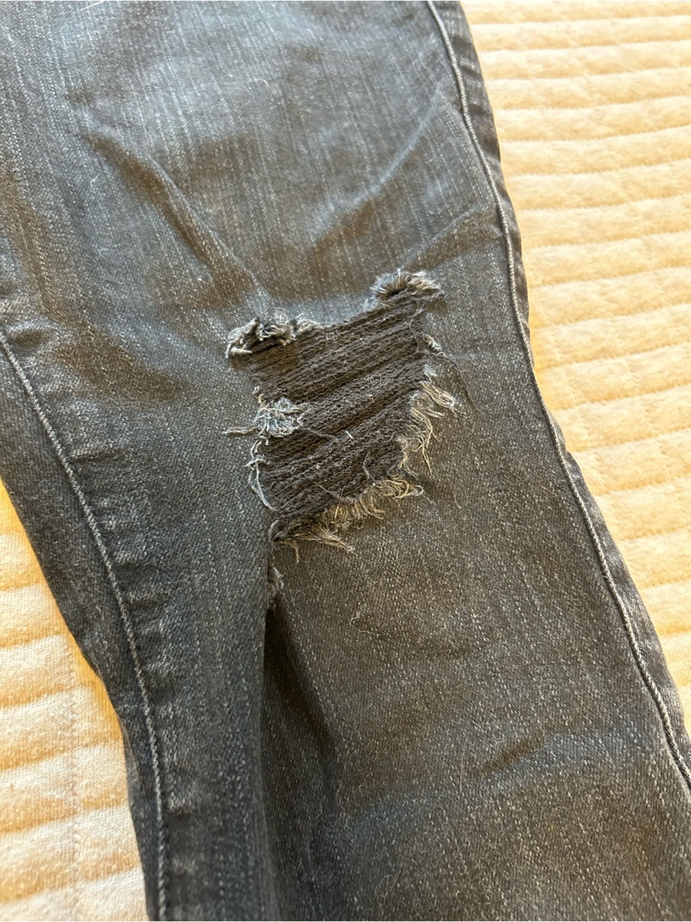 torrid Black Denim Distressed Skinny Jeans - Picture 3 of 6